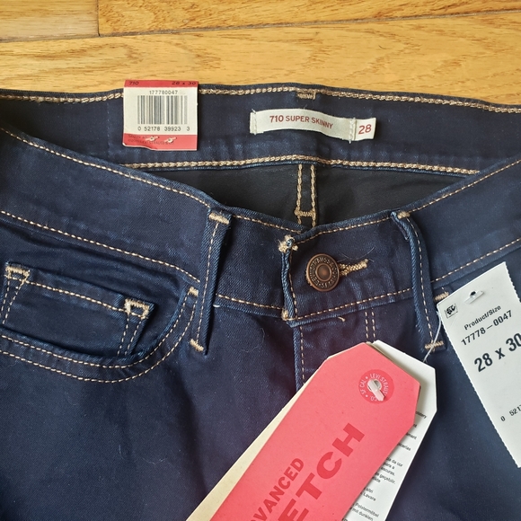 Levi's 710 Super Skinny Mid Rise 28x30 - Picture 5 of 12